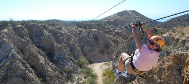 Zip line nella diga di Potrerillos