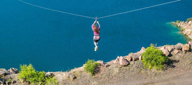 Ziplining sulla diga di Potrerillos