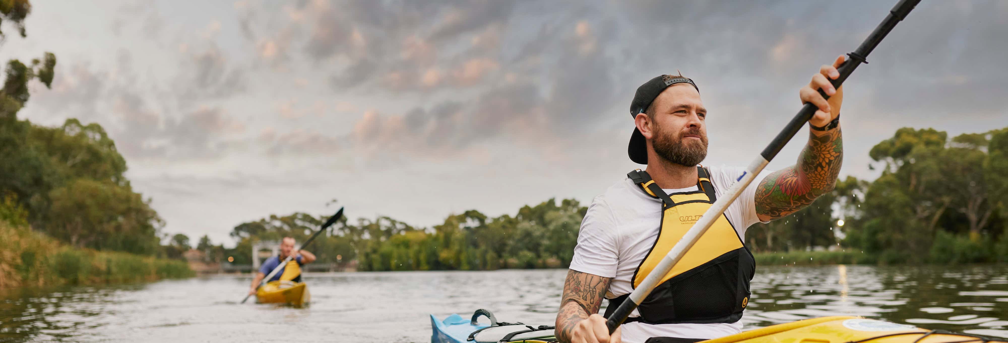 Tour sul fiume Torrens in kayak