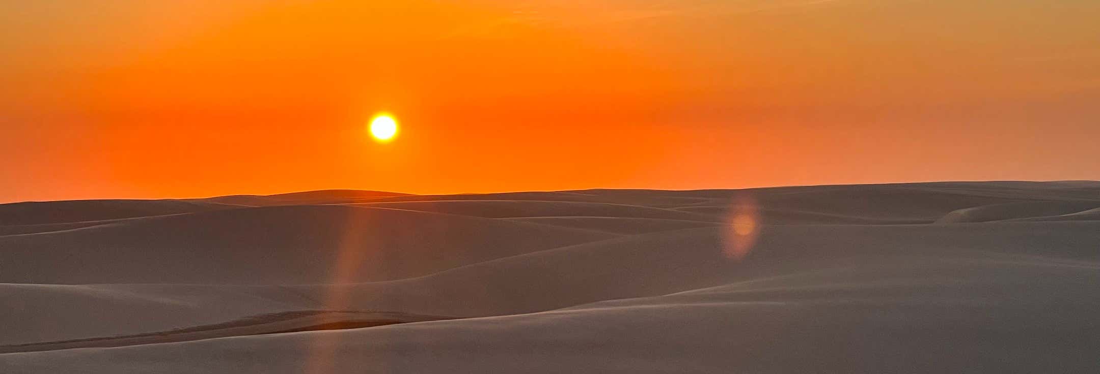 Sun Set at Lençóis Maranhenses Sand Dunes