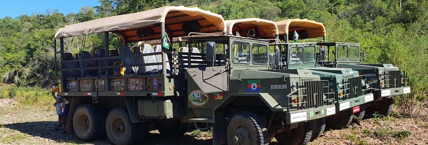 Ivorá Waterfalls Tour in a Military Truck