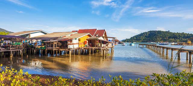 Tour in vespa del lago Tonle Sap al tramonto