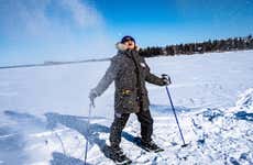 Paseo con raquetas de nieve por Great Slave Lake