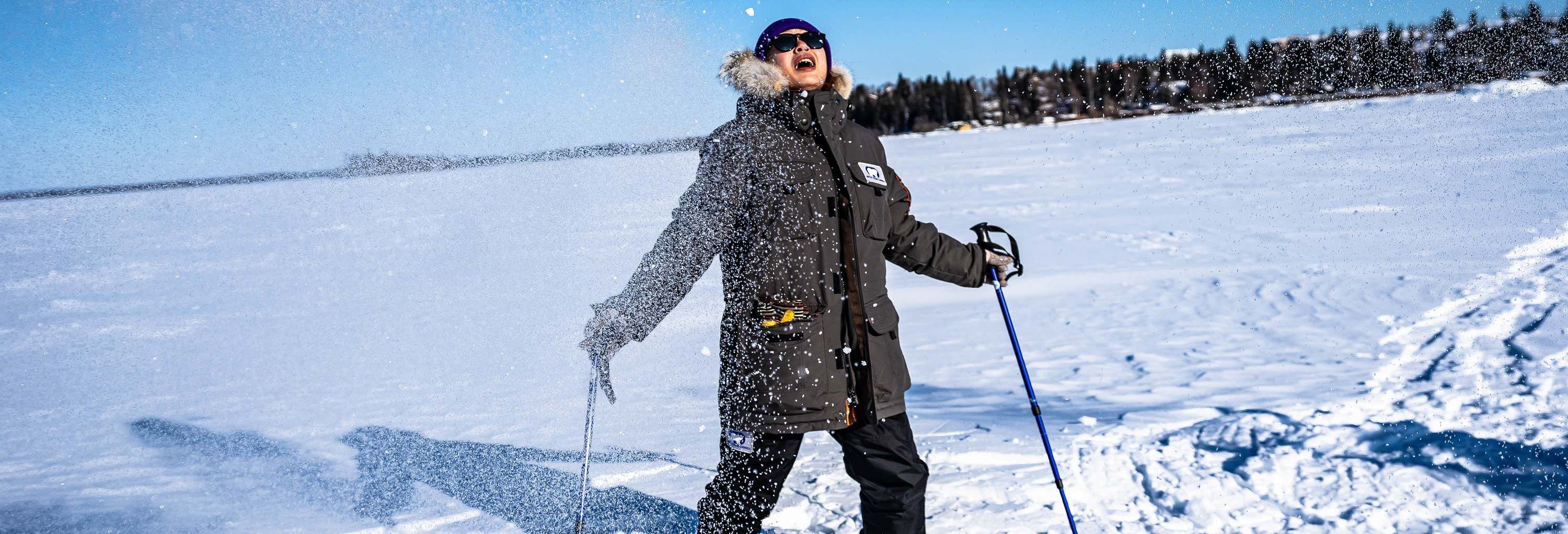 Passeggiata con racchette da neve sul Grande Lago degli Schiavi