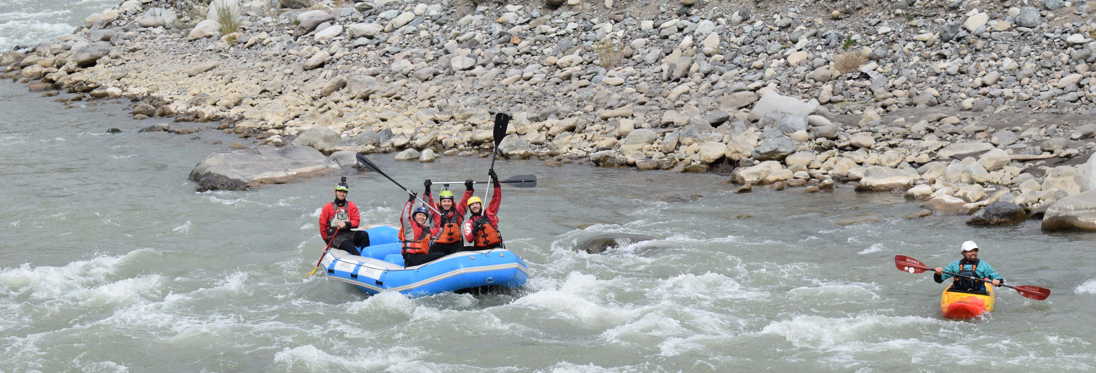 Rafting privato sul fiume Maipo