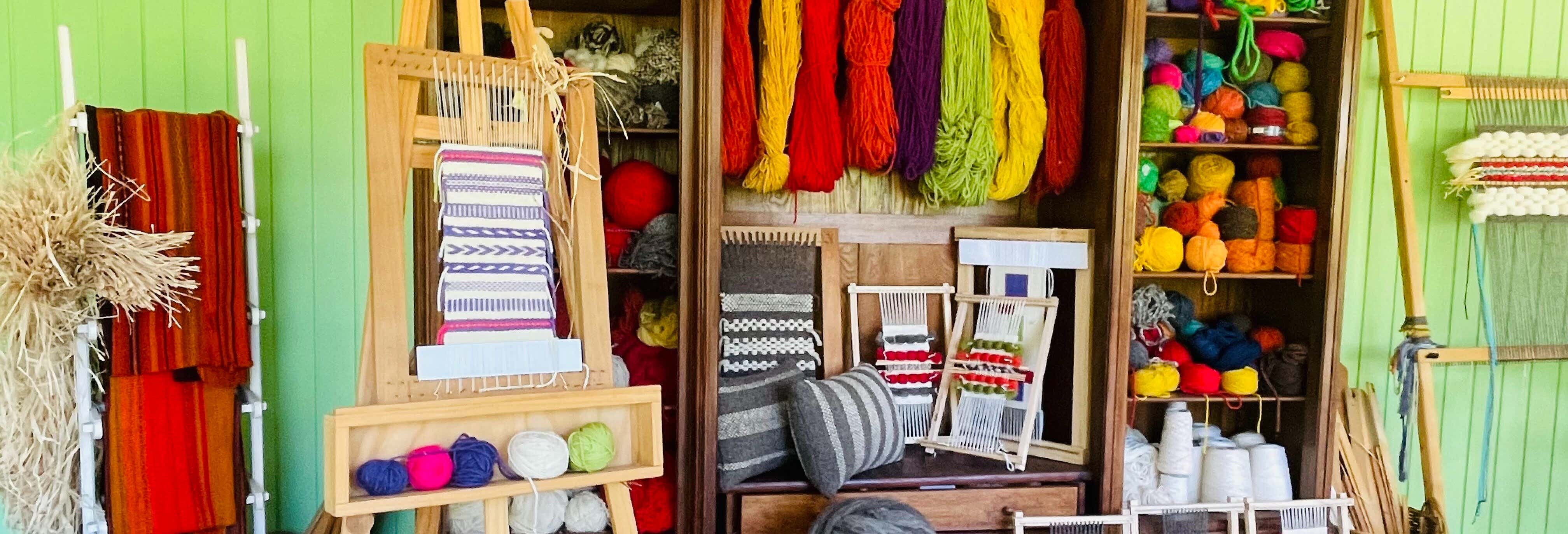 Laboratorio di artigianato tessile mapuche