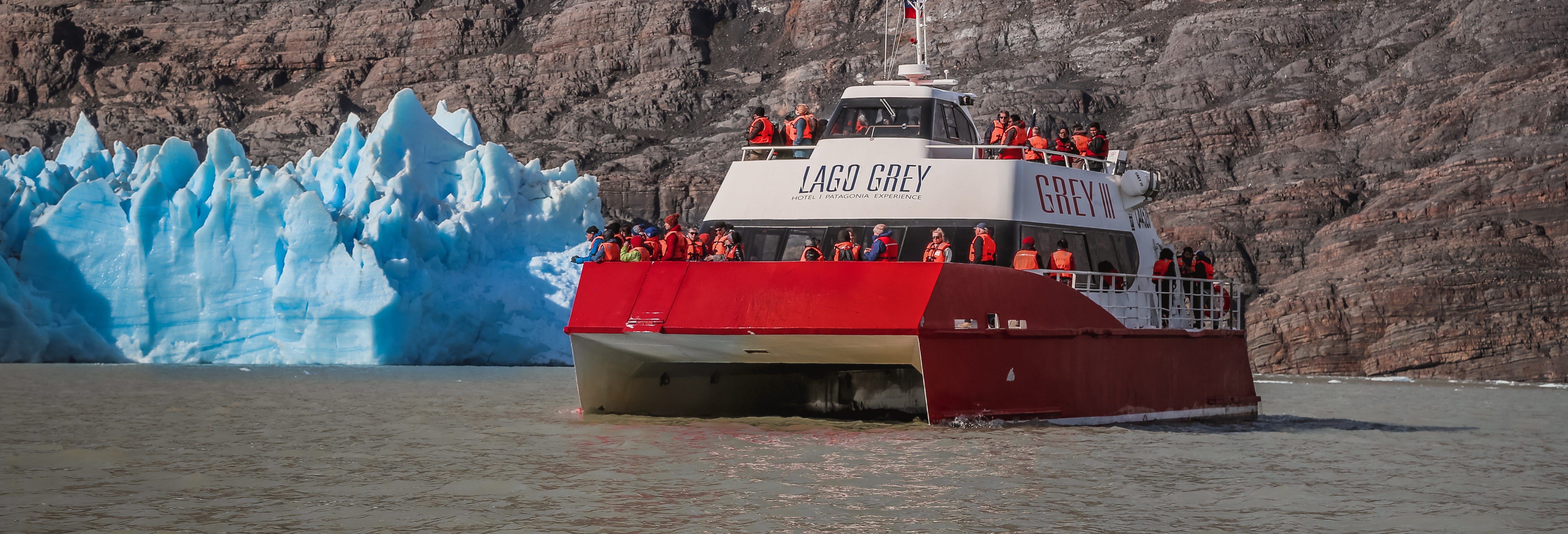 Grey Lake Boat Trip + Beach & Glacier Visit