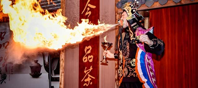 Spettacolo di opera del Sichuan nel teatro di Chongqing 1941
