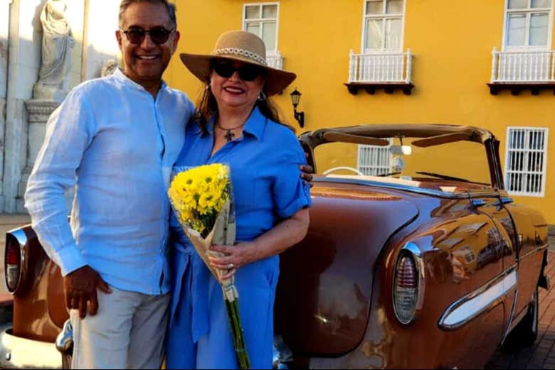 Sesión de fotos en coche clásico