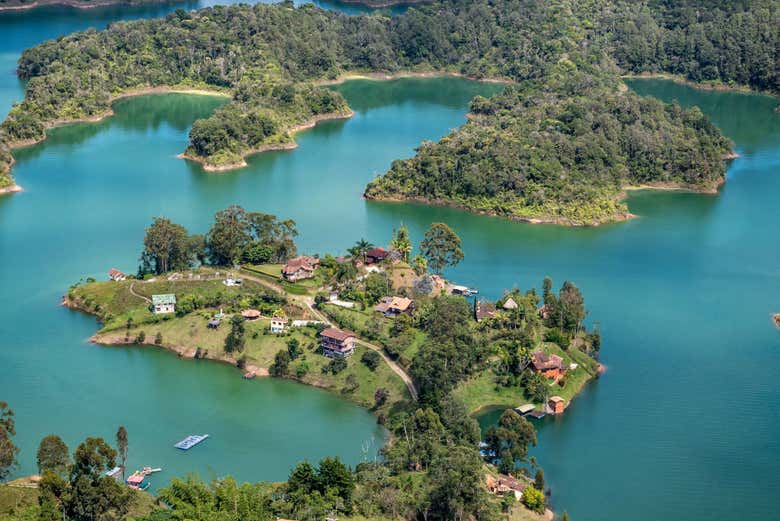 Landscape of the Guatapé Reservoir - Landscape of the Guatapé Reservoir