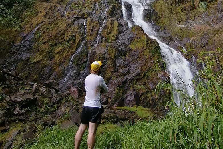 Admiring the waterfall - Admiring the waterfall
