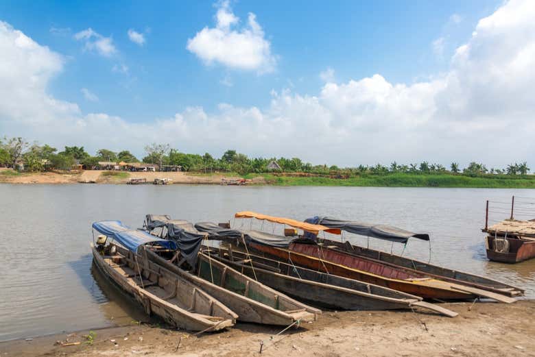 Barcos en el río Magdalena - Barcos en el río Magdalena