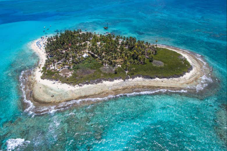 Vista aérea de Johnny Cay - Vista aérea de Johnny Cay