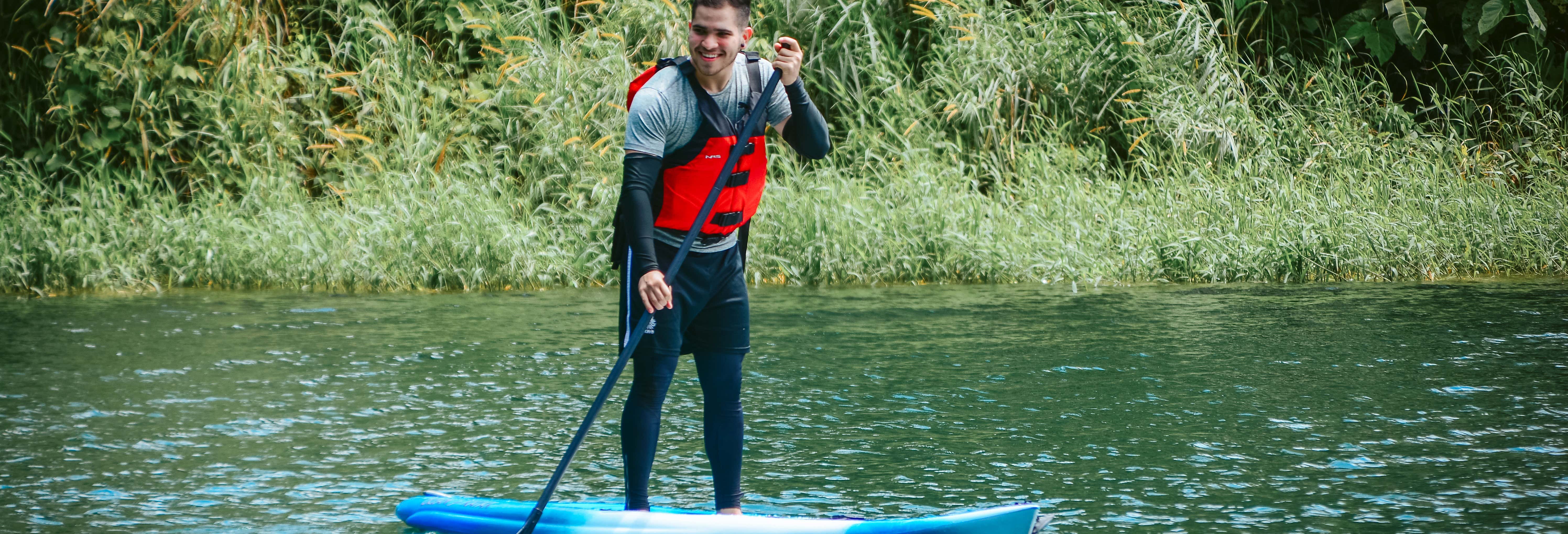 Paddle Surfing on Lake Arenal