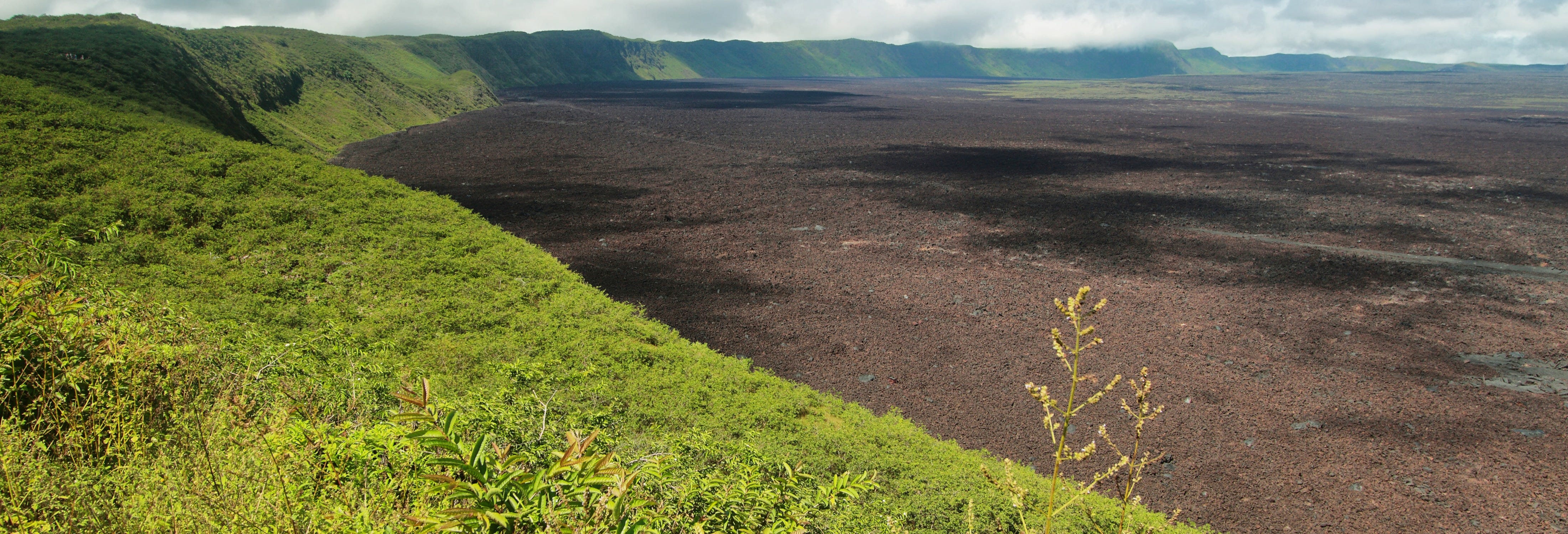 Abseiling at the Trillizos Volcano