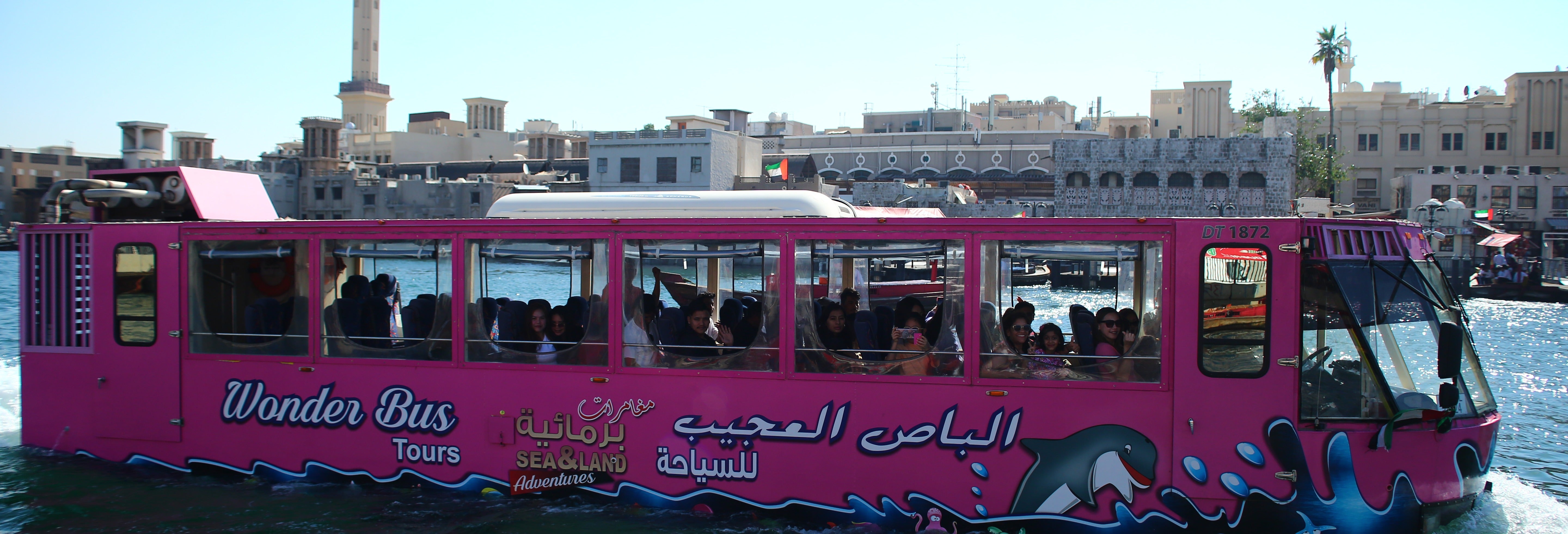 Tour de ônibus anfíbio por Dubai
