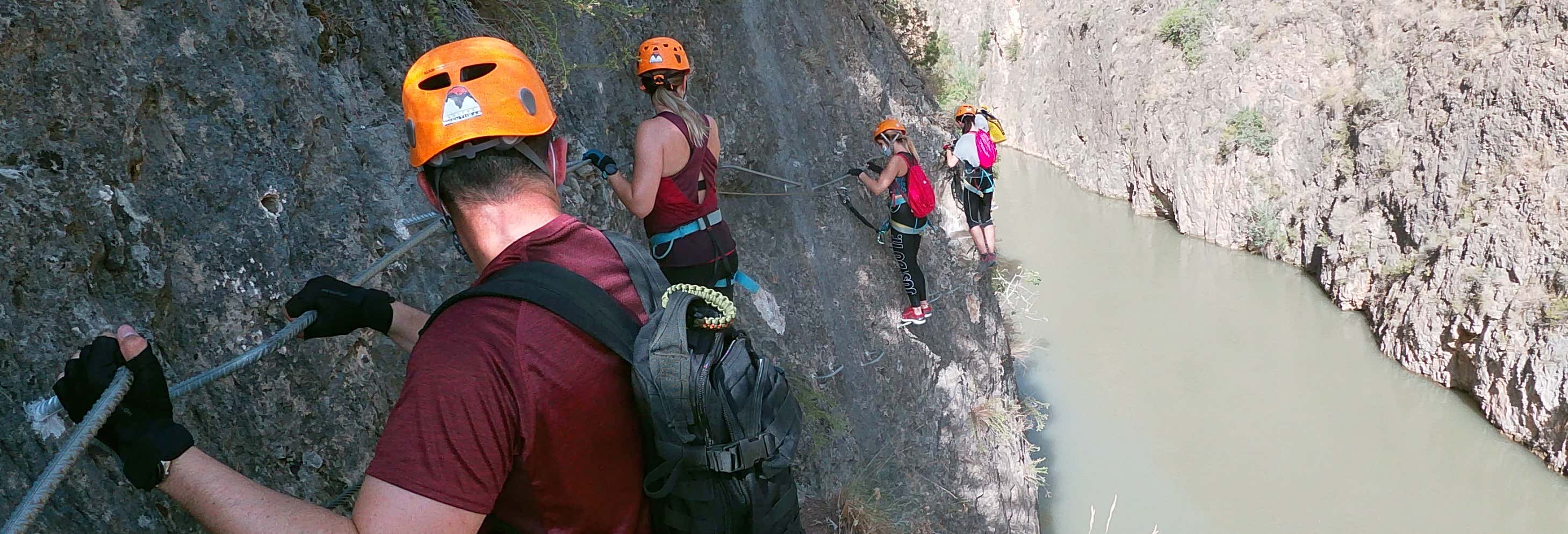 Via Ferrata in the Almadenes Gorge