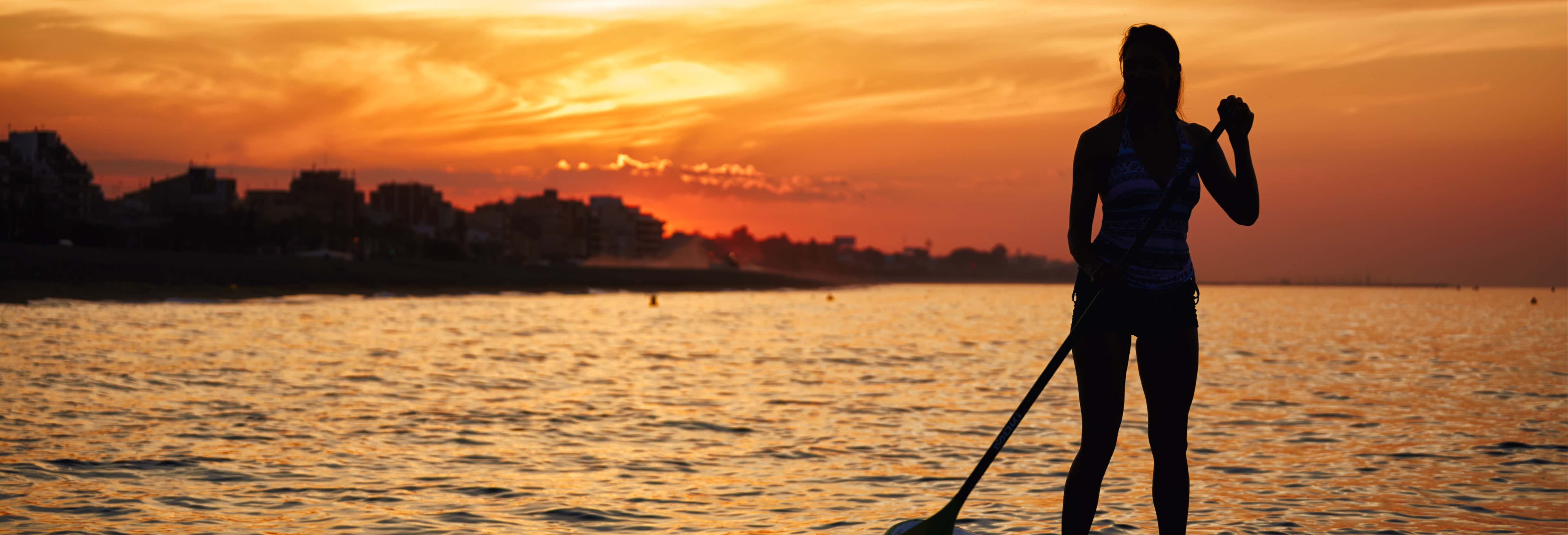 Paddle Surf at Sunset