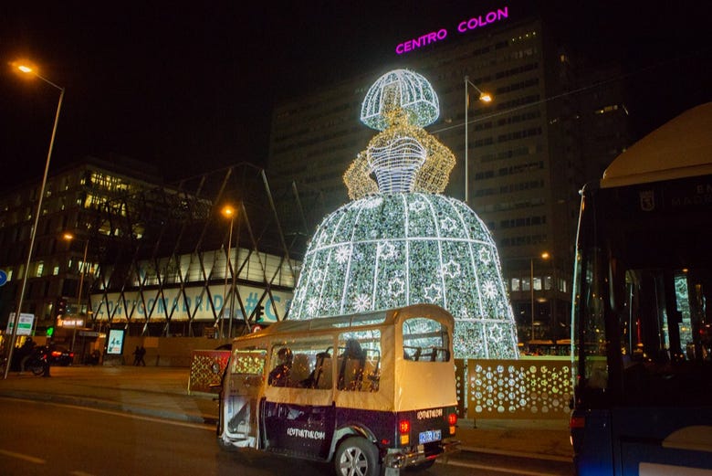 Tour navideño en tuk tuk por Madrid