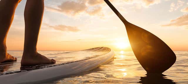 Paddle surf al tramonto