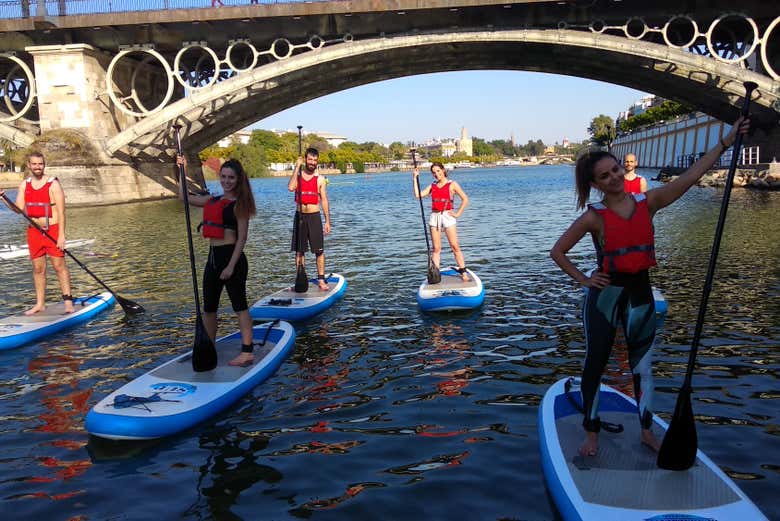 Paddleboarding in the Guadalquivir River