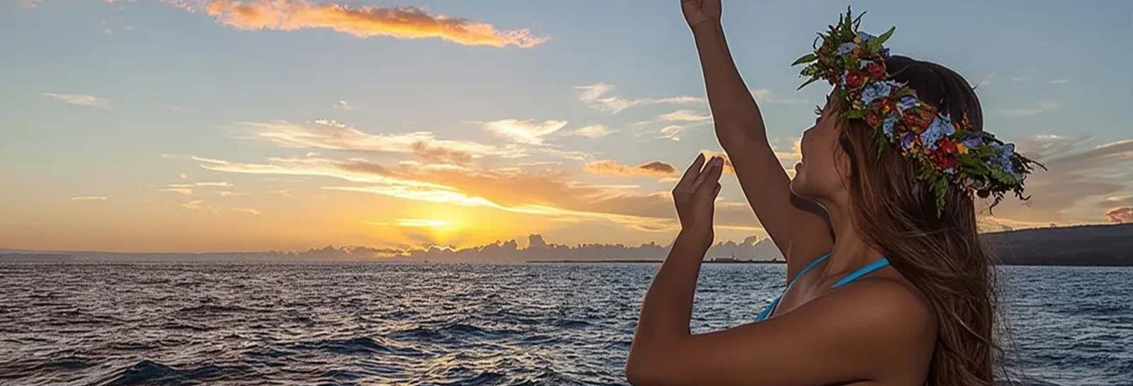 Giro in barca lungo la costa di Na Pali al tramonto + Cena