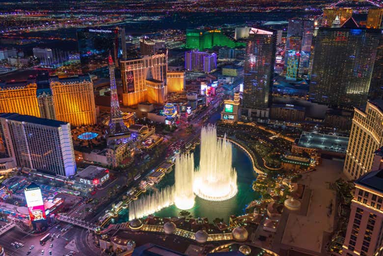 Paseo nocturno en helicóptero por Las Vegas