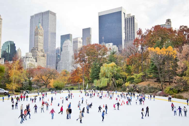 Entrada a Wollman Rink, la pista de hielo de Central Park