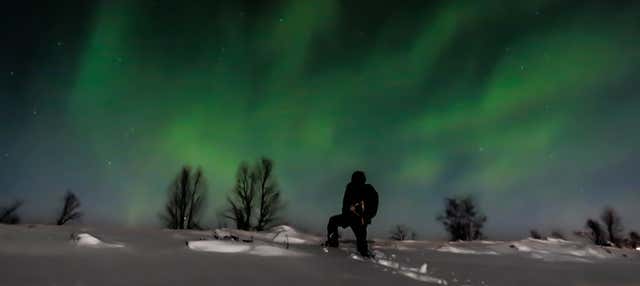 Tour dell'aurora boreale con le racchette da neve