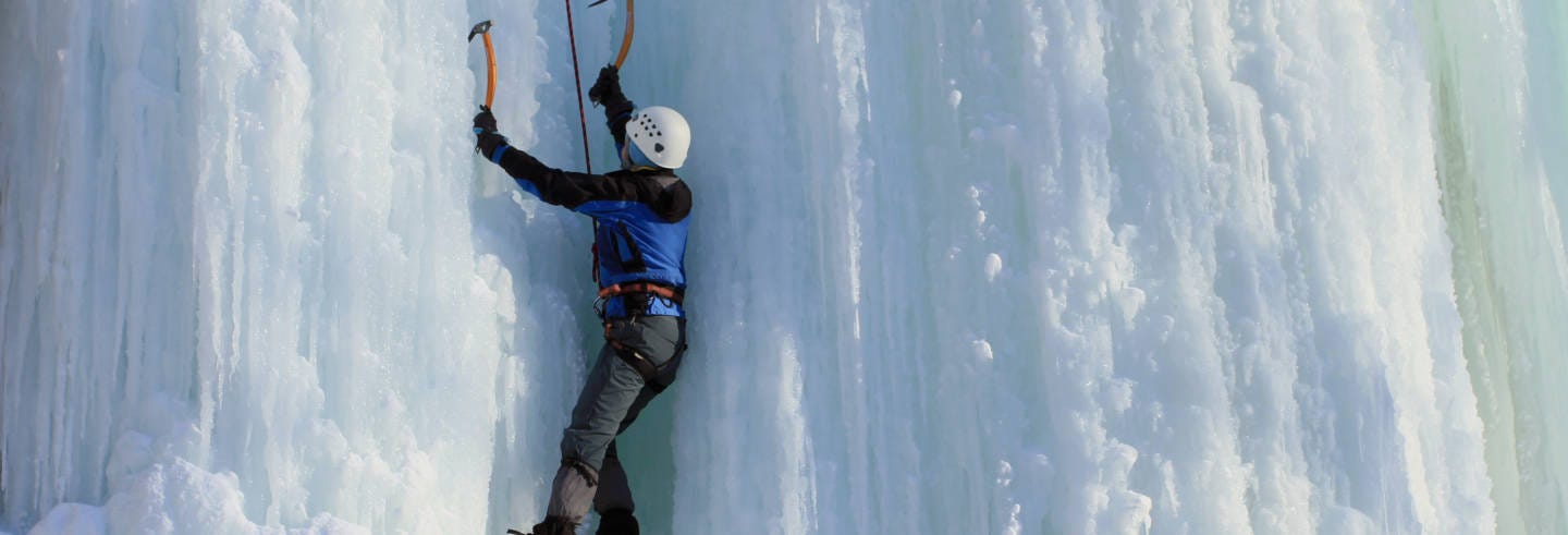 Ice Climb in Korouoma Canyon