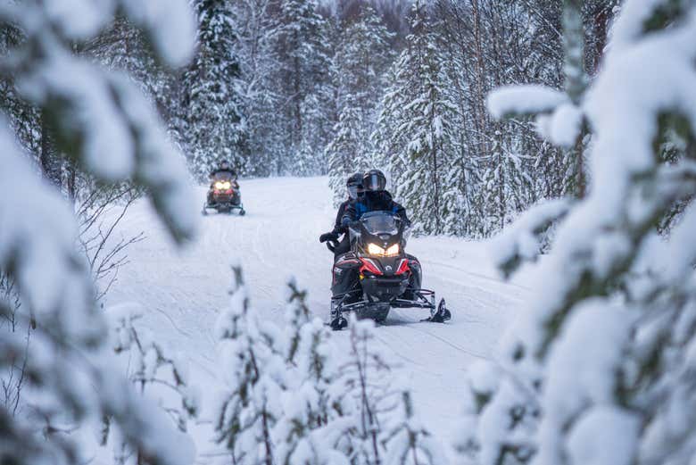 Snowmobile Ride to Santa Claus Village
