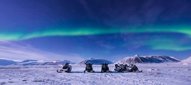 Giro in slitta sotto l'aurora boreale