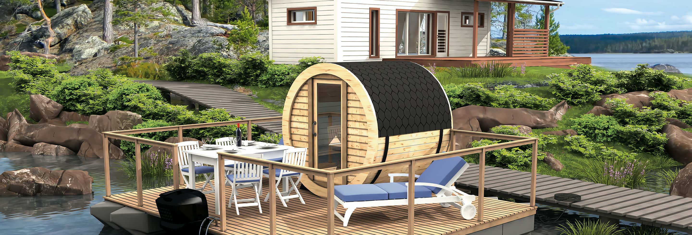 Sauna finlandese galleggiante