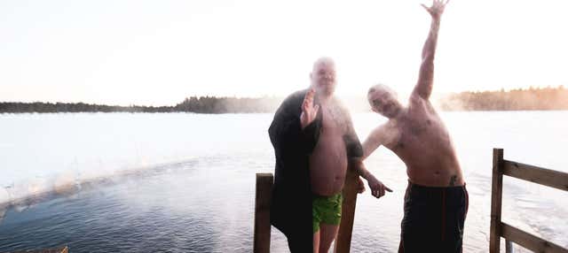 Sauna finlandese e laguna ghiacciata + Cena
