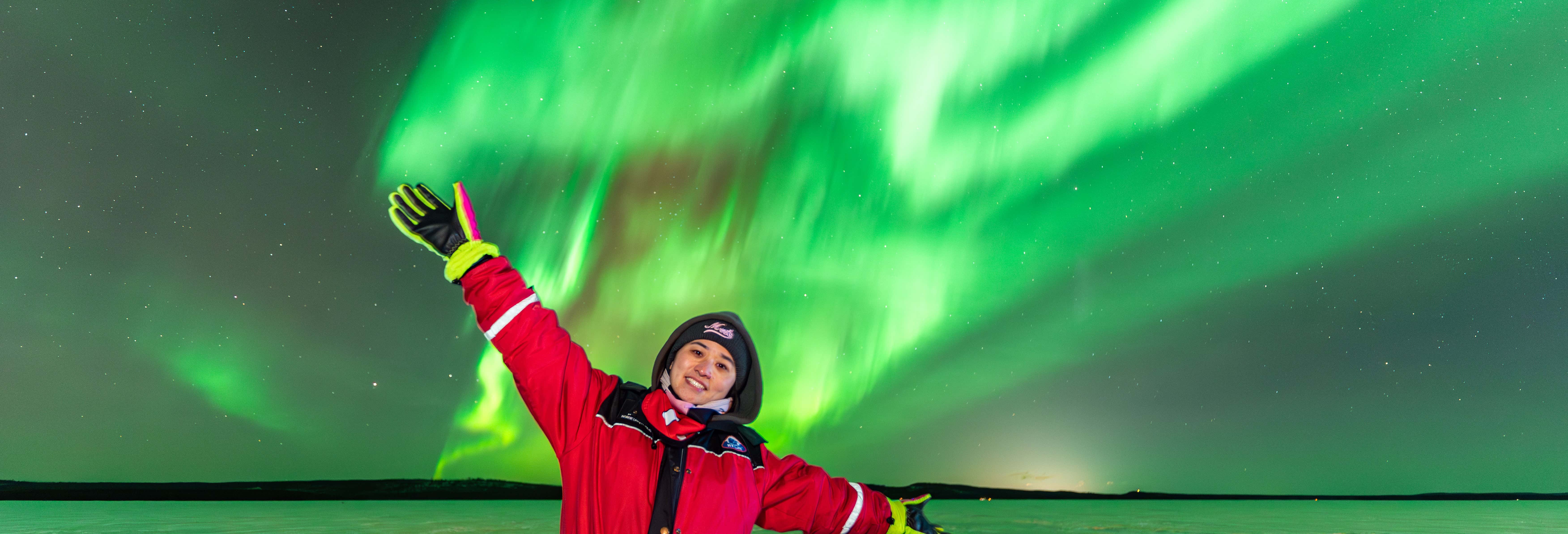 Tour fotografico dell'aurora boreale con barbecue