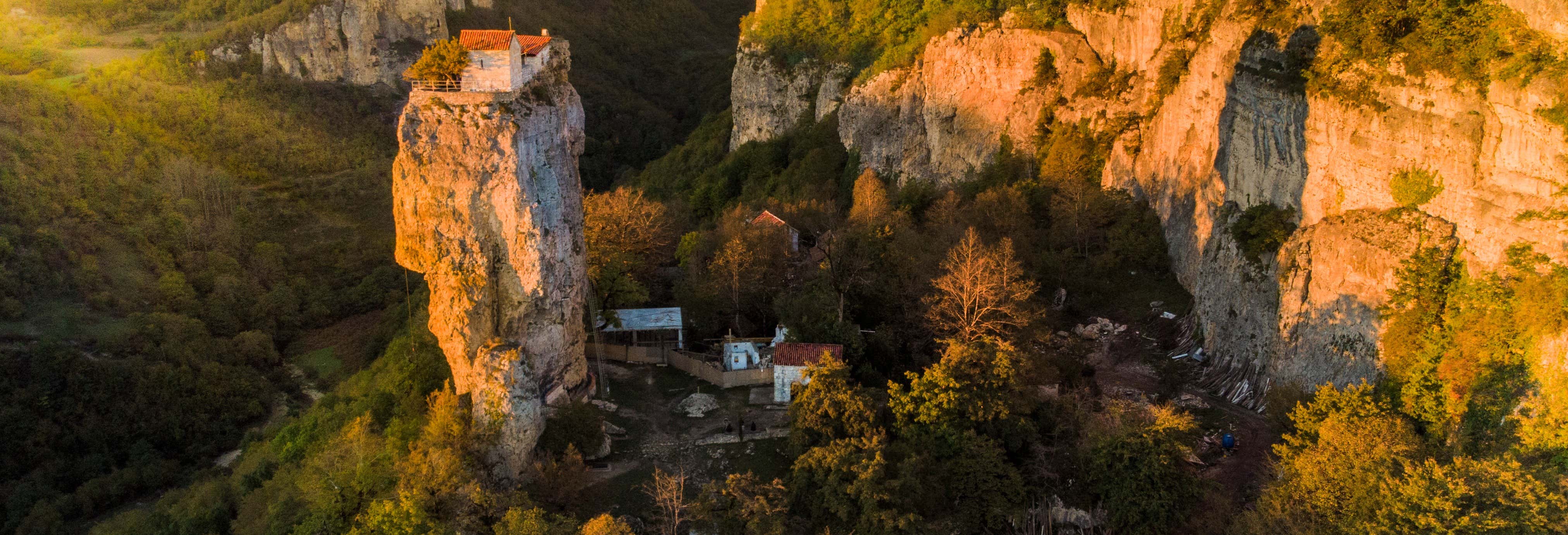 Katskhi Pillar, Chiatura & Mghvimevi Monastery Day Trip