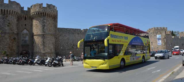 Autobus turistico di Rodi + Giro in barca con fondo trasparente