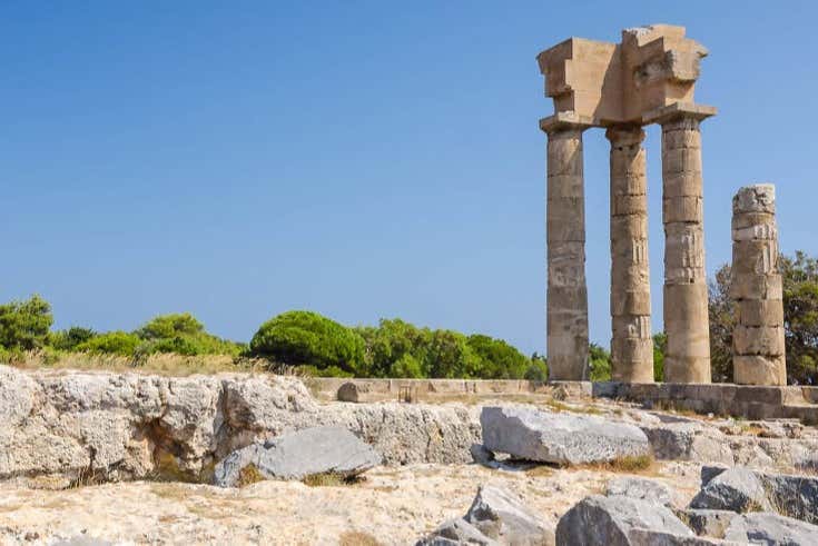 Autobús turístico de Rodas + Paseo en barco con fondo de cristal