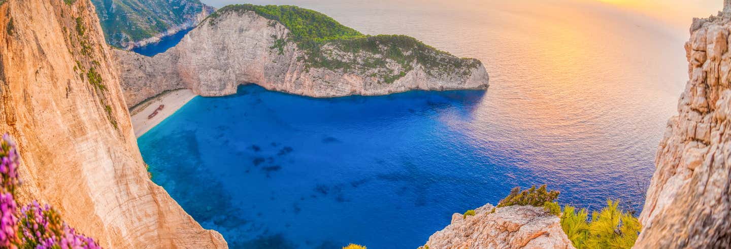 Tour dell'isola di Zante al tramonto