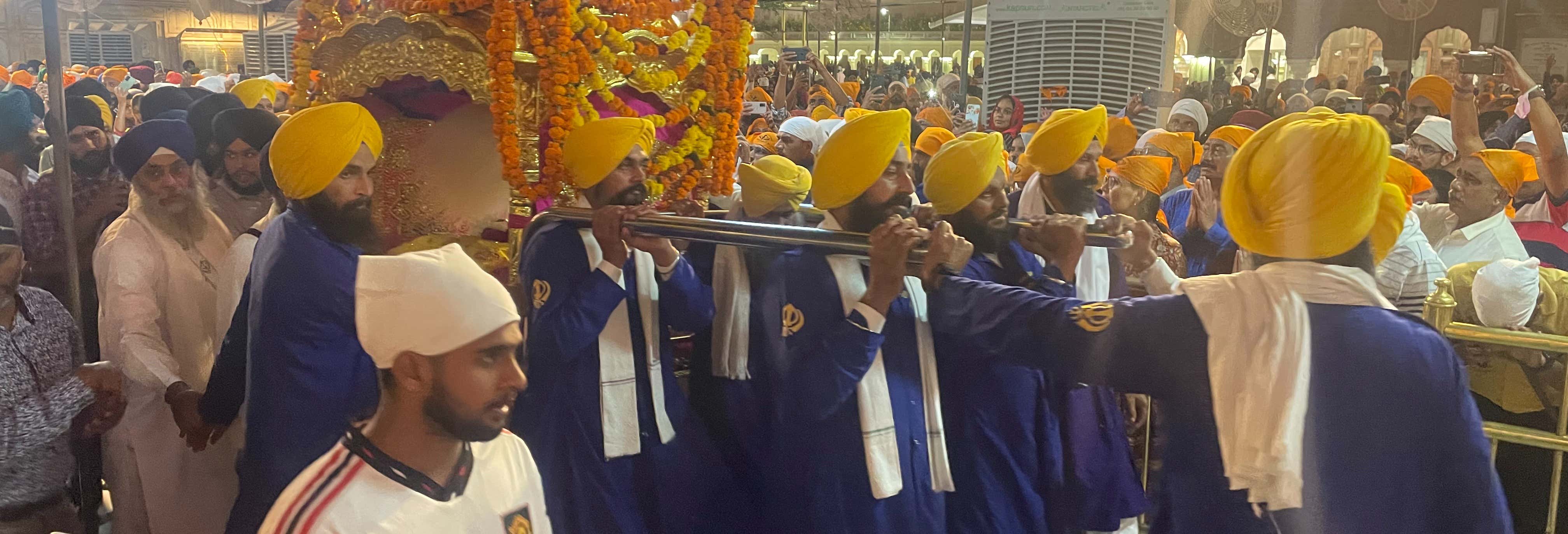 Palki Sahib Ceremony at the Golden Temple