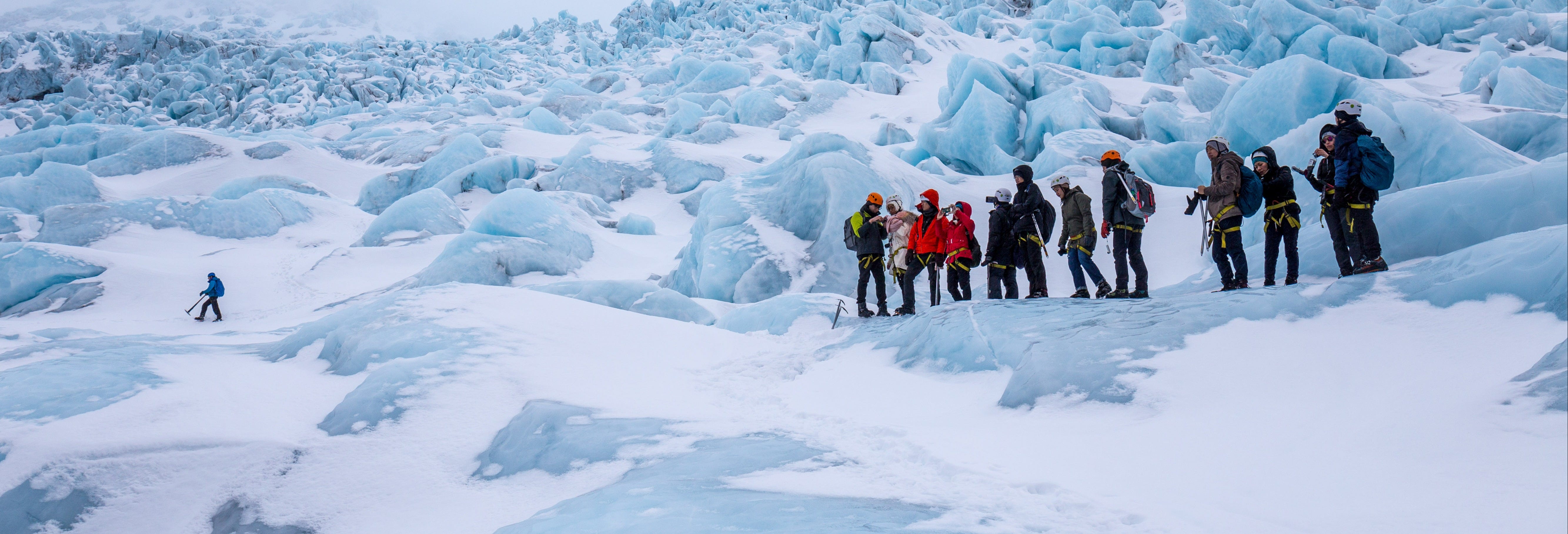 Hiking on the Vatnajökull Glacier