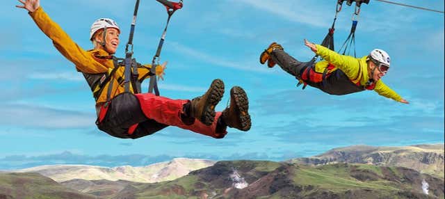 Zip line nella valle di Reykjadalur