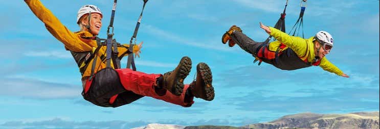 Zip line nella valle di Reykjadalur