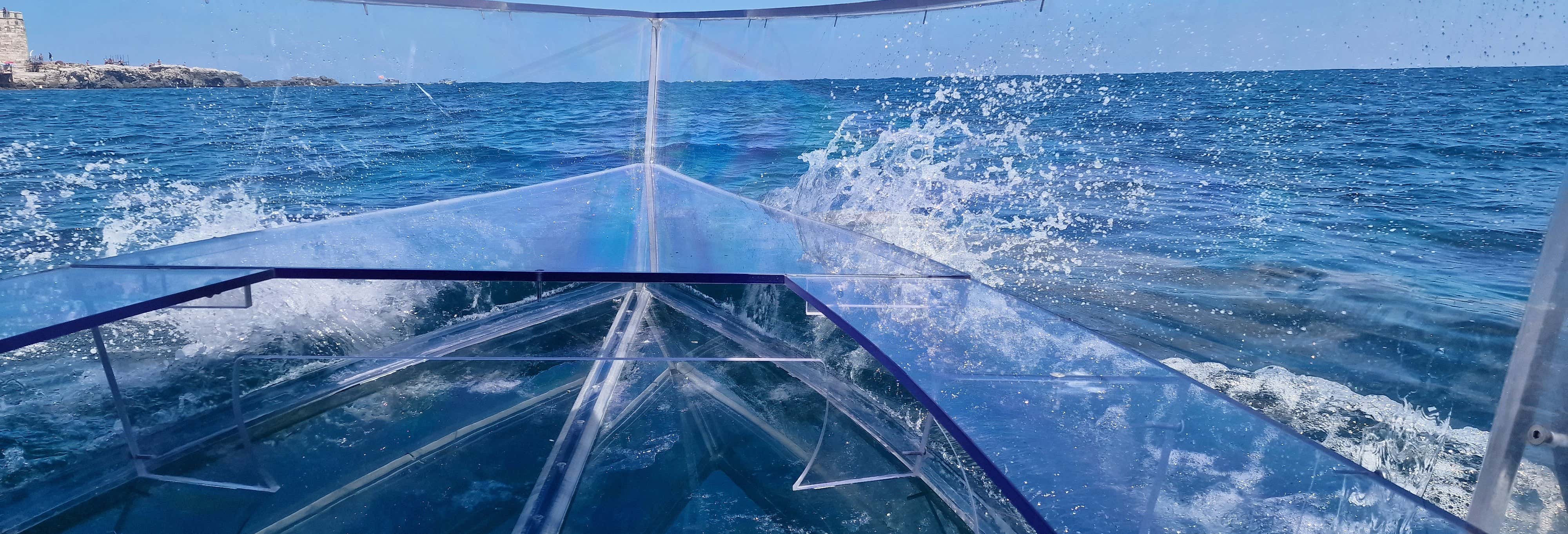 Giro in barca trasparente a Siracusa