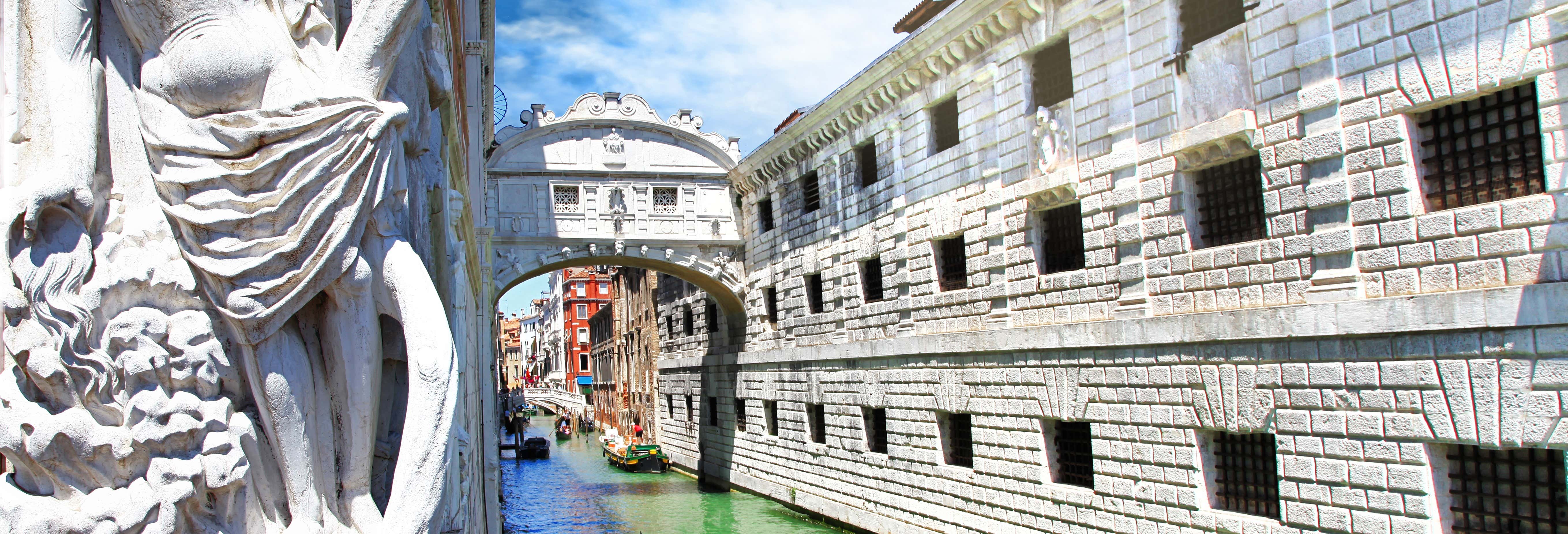 Venice Canals Gondola Ride Under the Bridge of Sighs