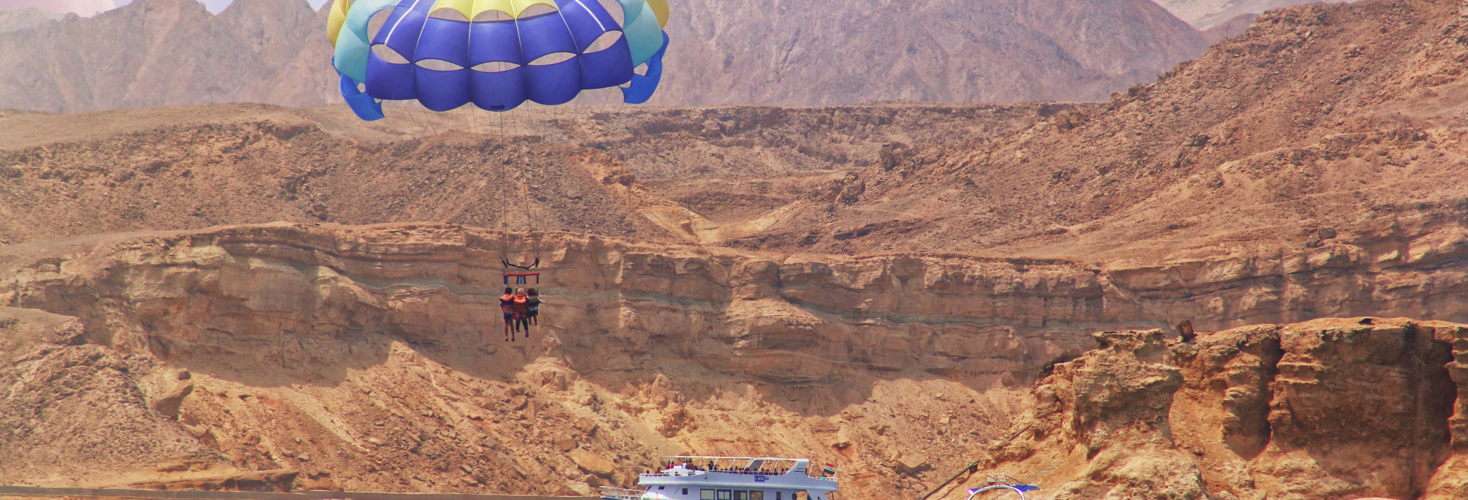 Parasailing in the Red Sea