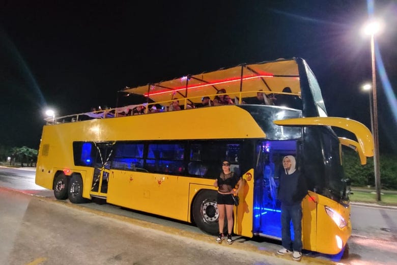 Autobús de fiesta por Cancún