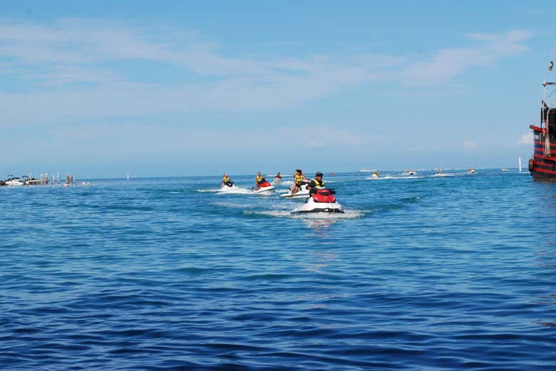 Snorkel y tour en moto de agua por Cancún