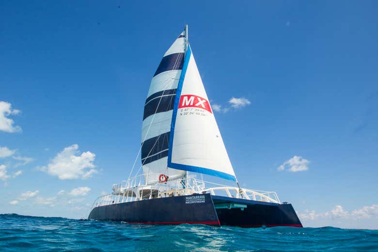 Imagen de Paseo en catamarán al atardecer por Cancún