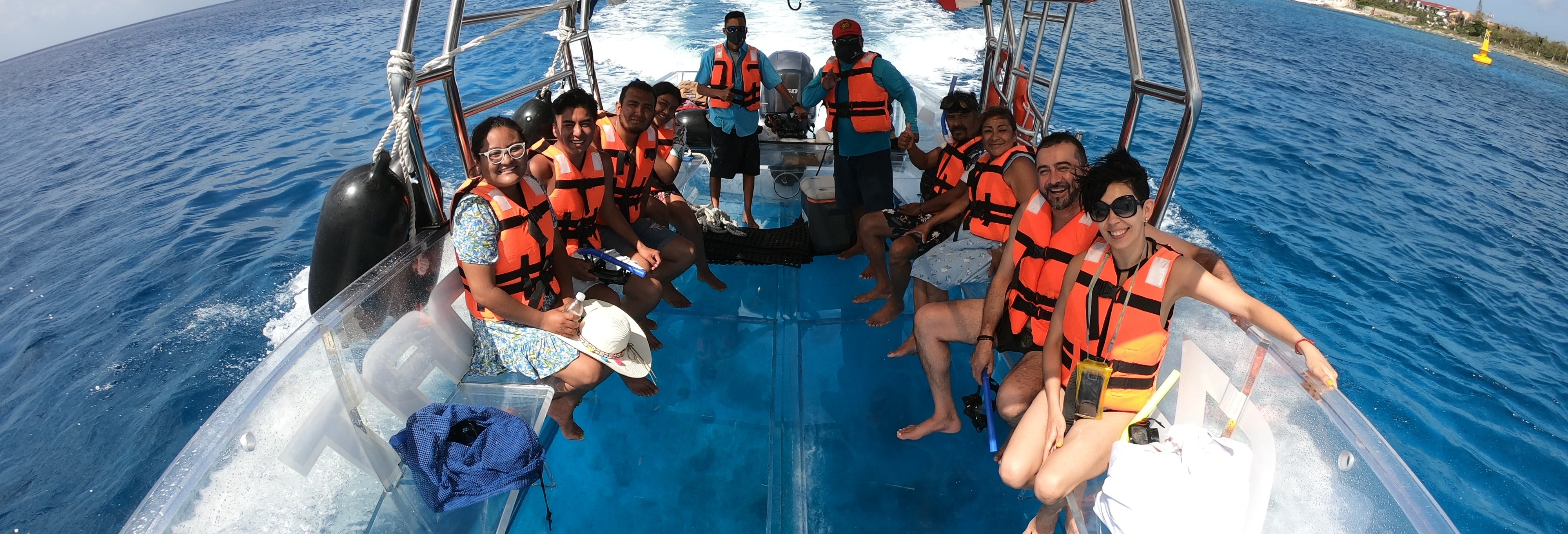 Cancún Transparent Boat Tour
